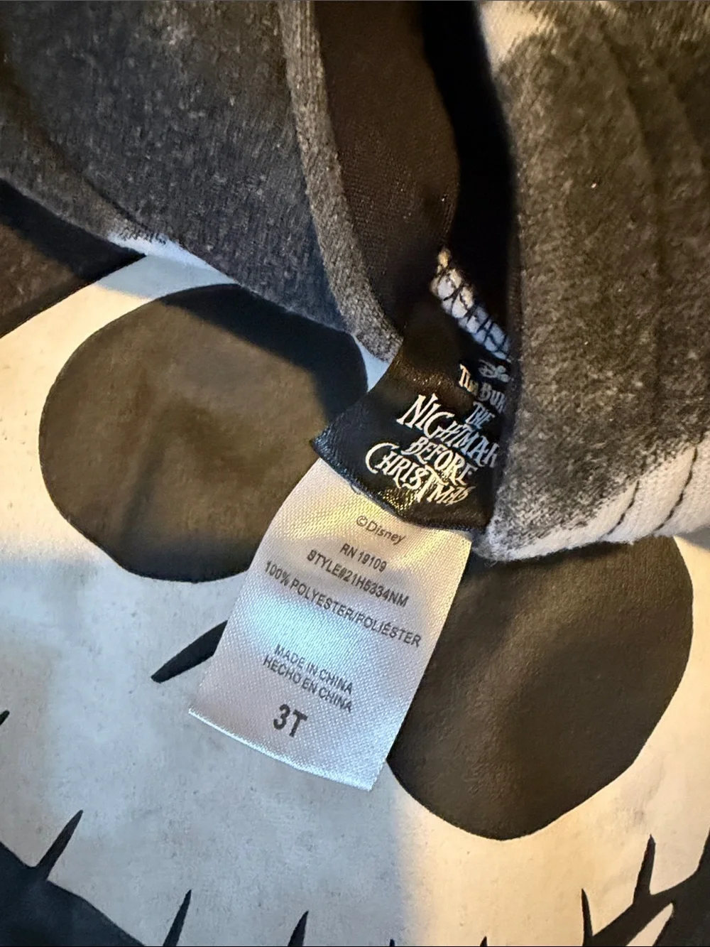 Nightmare Before Christmas Kids Set - Black & Gray